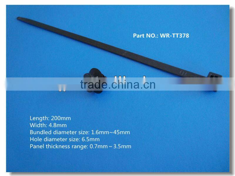 High quality High flexibility self locking nylon cable tie with clip for car