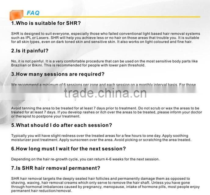 Professional CE approved ipl and skin rejuvenation hair removal beauty equipment