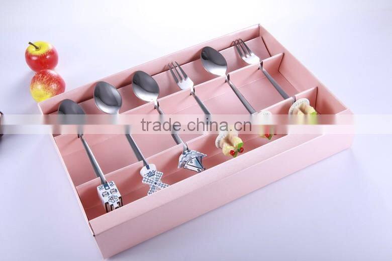 Holland windmill theme stainless steel teaspoon with gift box packing