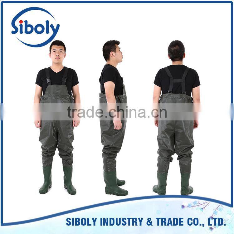 cheap pvc waders being used widely among fishermen and aquaculturist waterproof workwear