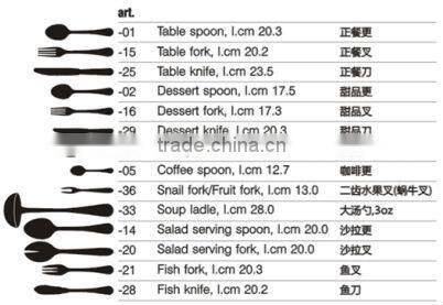 B2200 stainless steel flatware sets spoon fork and knife