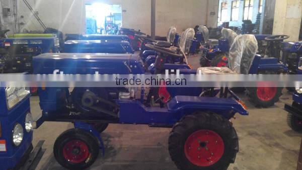 Ukraine hot selling 12hp four wheel 2wd mini farm tractor based on motorblock