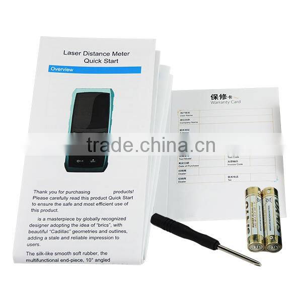 Measure Area Volume Pythagoras 60M/197ft Range Finder +/-1.5mm Accuracy Meter Feet Inches Units Digital Laser Meter Tool