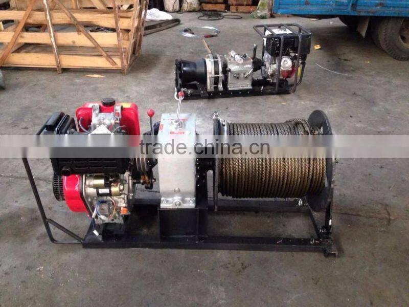 Winch Manufacturer 3 Tons cable winch diesel engine for Power Construction
