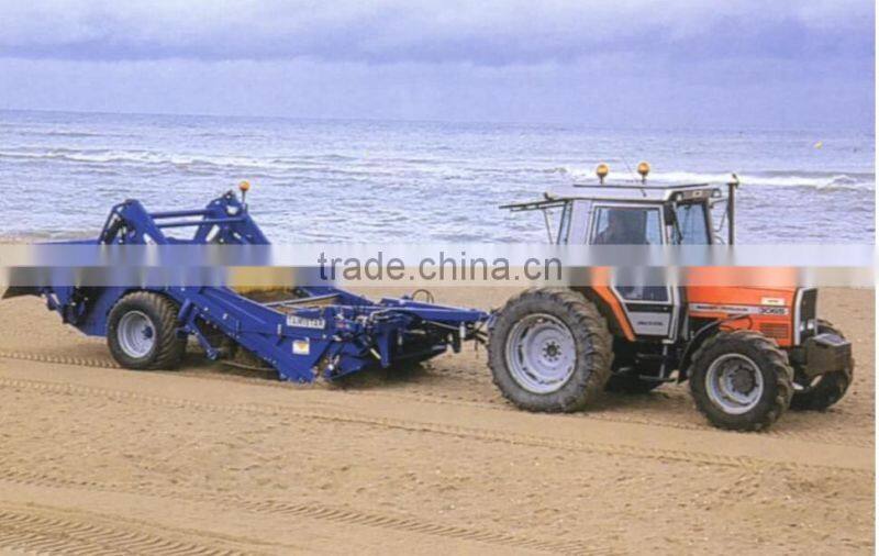 beach sand cleaner fitted with tractor
