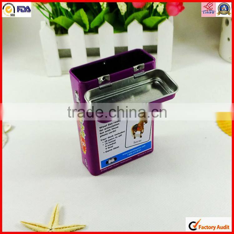 factory sale rectangular top grade coffee box tin