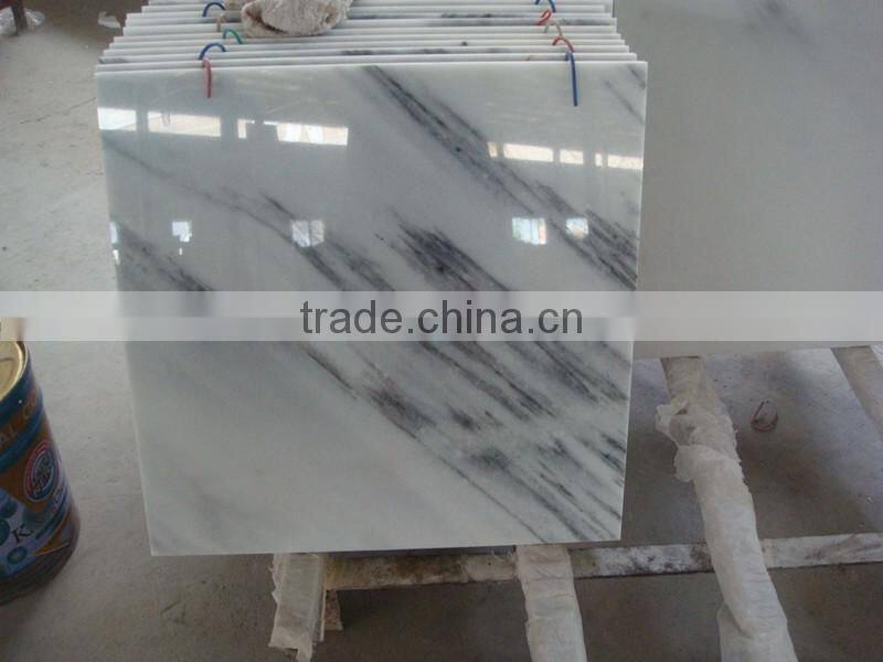 China grey veins white marble tile for floor and wall
