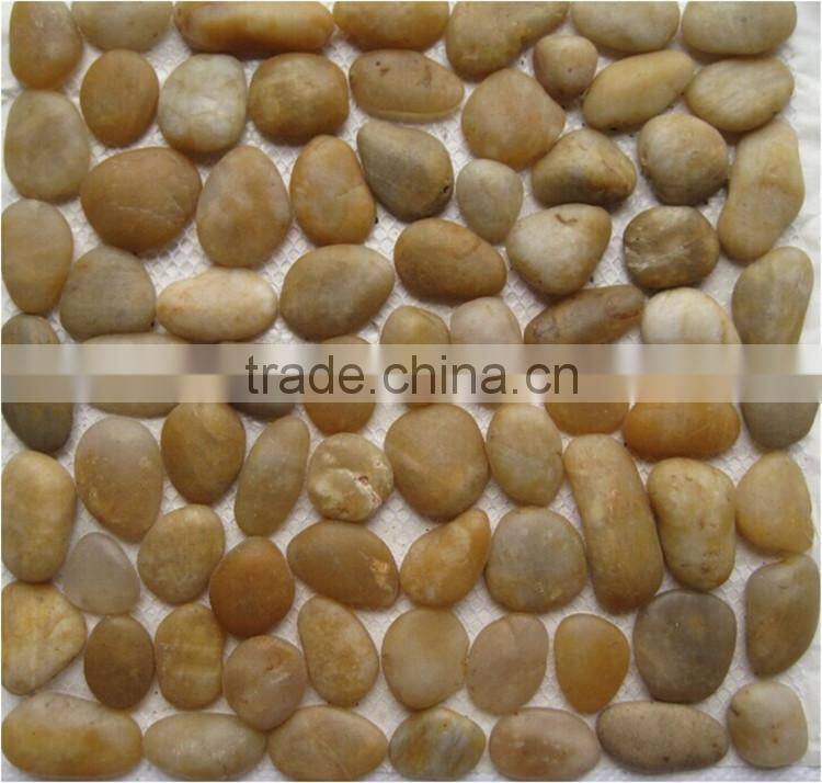 Natural Black River Pebbles Stone Mosaic Paver