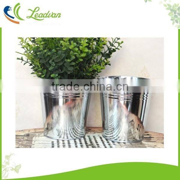 Metal galvanized christmas iron bucket vase