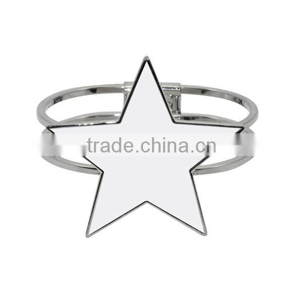 Wholesale Cheap Personalised Fashion Silver Color 316 Custom Sublimation Stainless Steel Bracelet For DIY