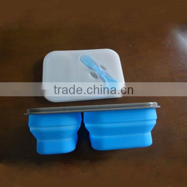 ECO FDA/ LFGB food grade flexible microwave oven heated safe high quality silicone lunch box