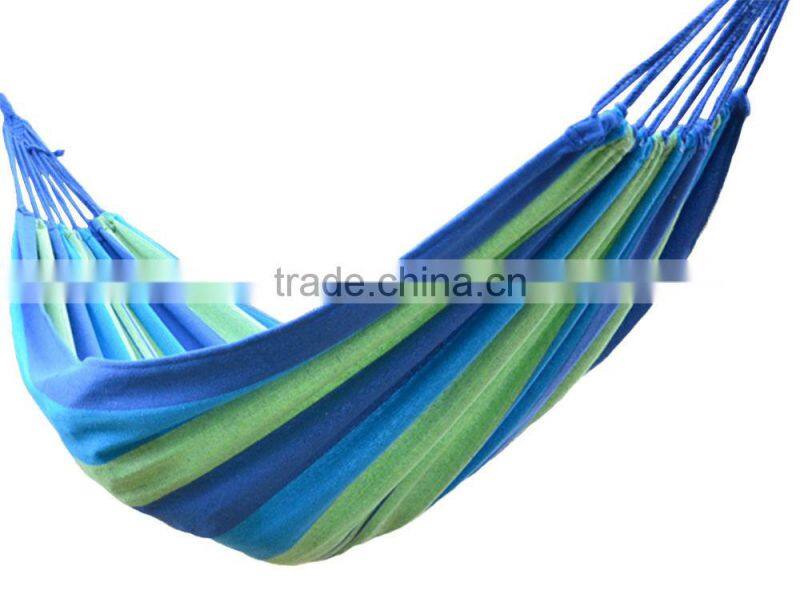 Double 2 Person Hammock Green Fabric 450lb Air Hanging Swinging Outdoor Camping