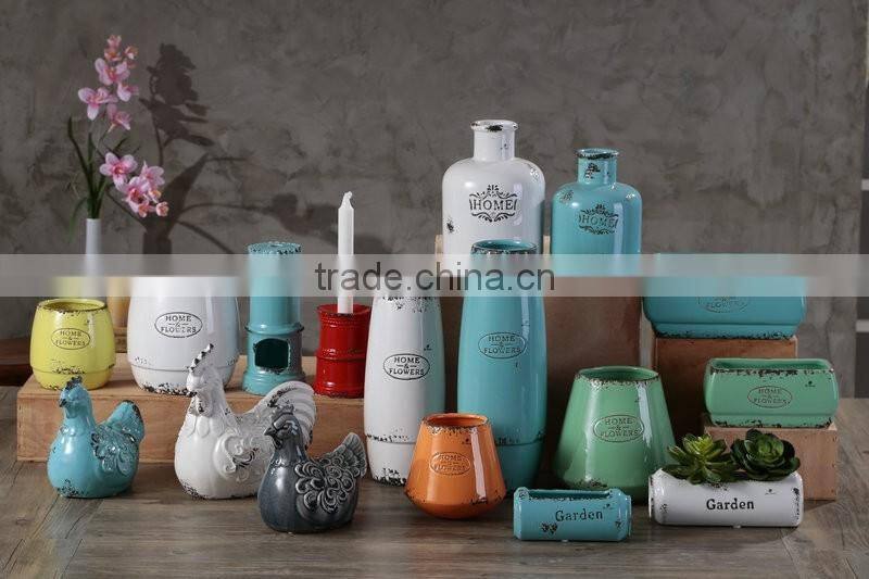 2016 newest garden decoration ceramic/stoneware colorful funny shaped flower pots/plants