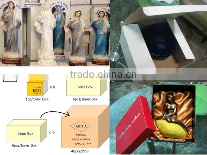 Decorative transparent resin sitting buddha statue