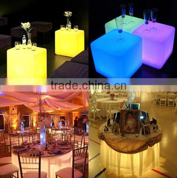 Outdoor LED lighted christmas decoration under table