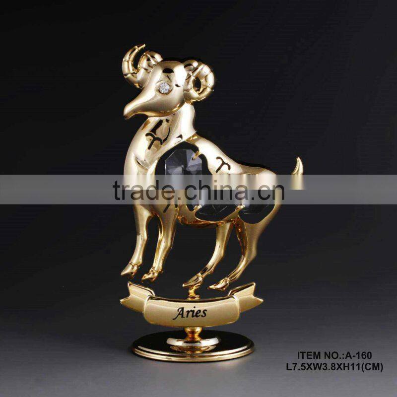 24K gold plated zodiac capricom Decoration