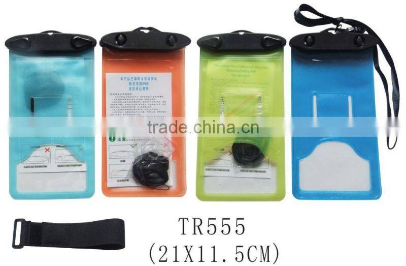 Outdoor portable removable lanyard PVC waterproof mobile phone sealed case