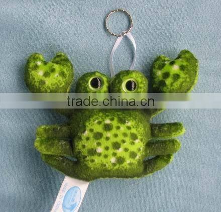 Crab shaped plush pendant