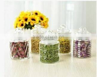 clear hermetic recycled glass storage jars