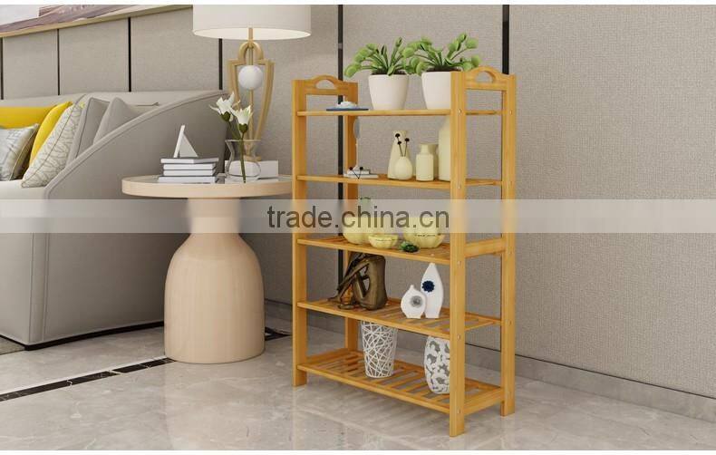 Japanese style bamboo wooden shoes rack