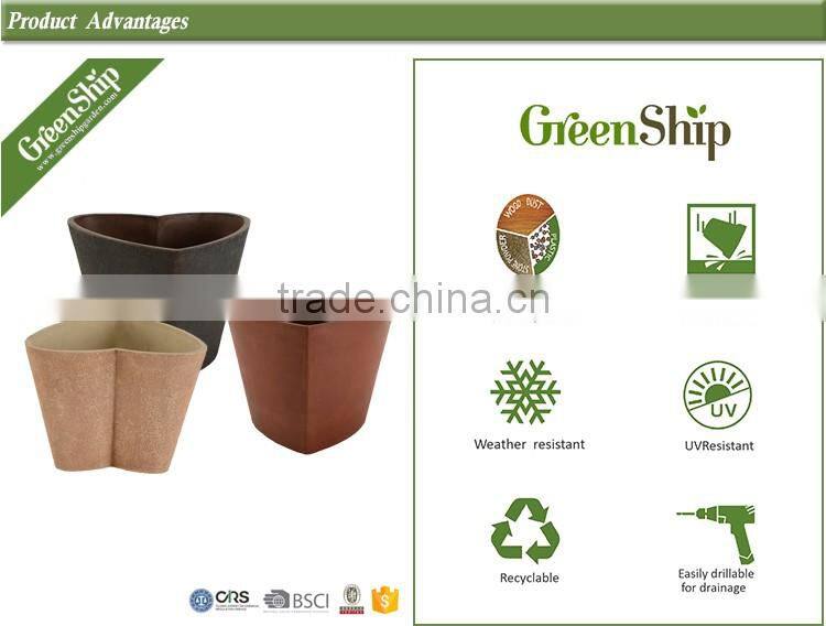 Biodegradable Outdoor heart shaped flower pot