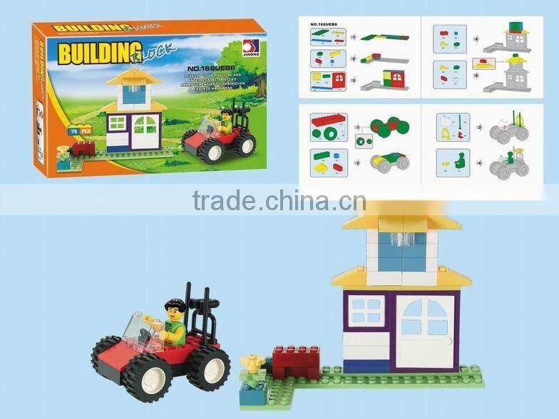 plastic car building block toy