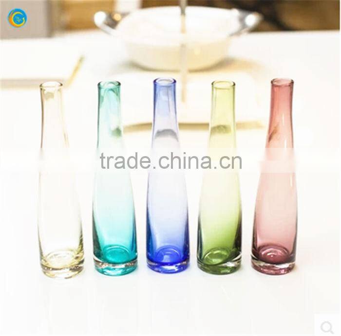 crystal glass vase for home decor in unique design