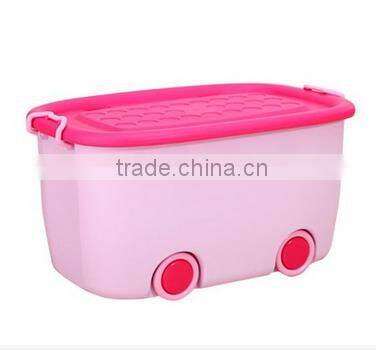 38L Small size Hot sale waterproof wheeling Plastic toy storage box with lid