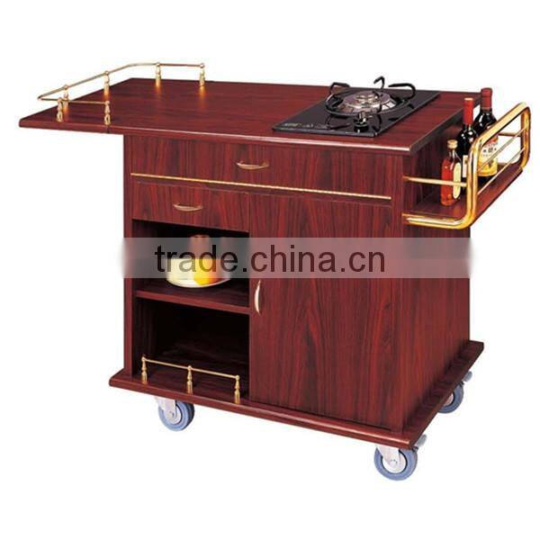 Flamble cart catering carts for hotel restaurant