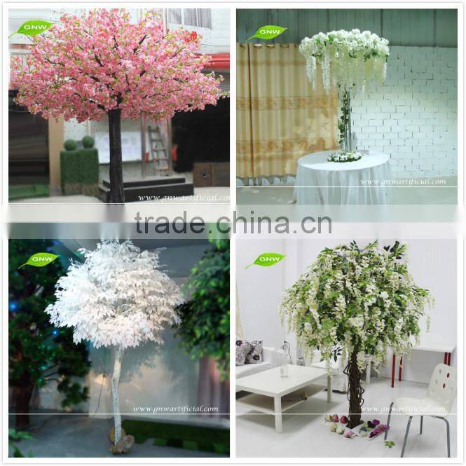 GNW 4ft white table centerpieces indian wedding chandelier centerpieces with cherry blossom for weddings
