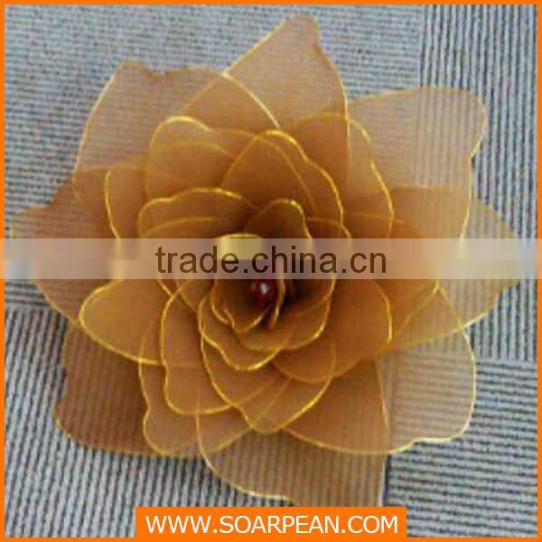 artificial silk screen flower & wreath - orange color
