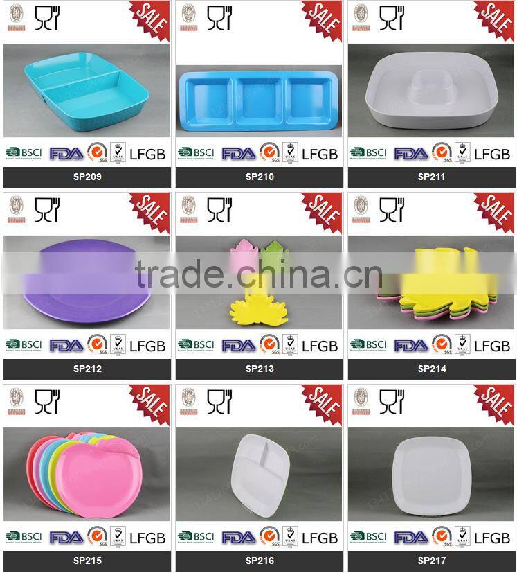 White Color Melamine large plate for hotel and restaurant