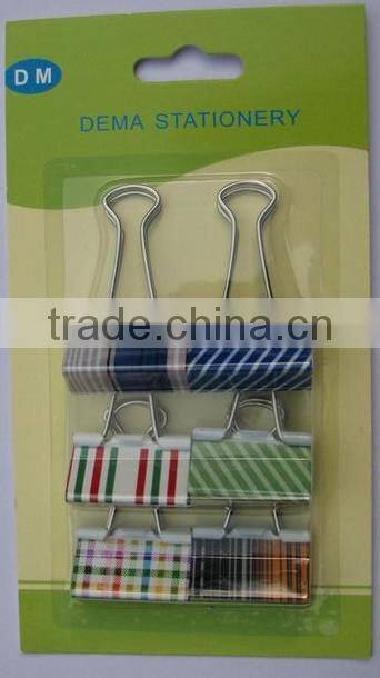 32mm color binder clip with logo printing