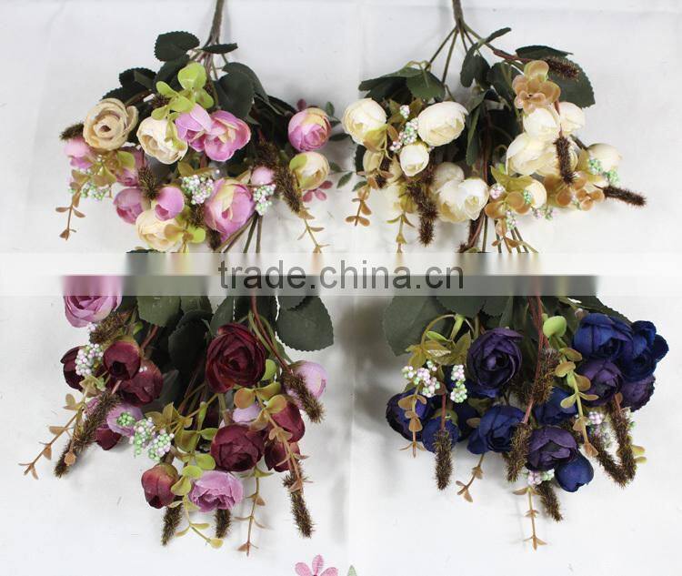 Autumnal artificial camellia flower decorative landscaping flower bouquet