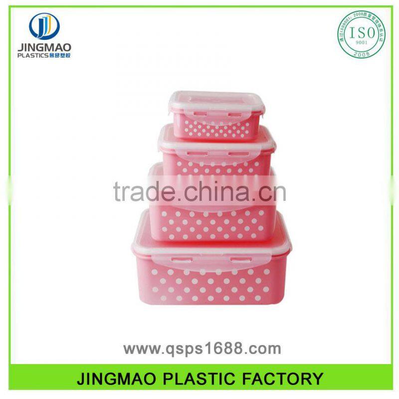 4PC PP Plastic Food Serving Kitchen Container Set