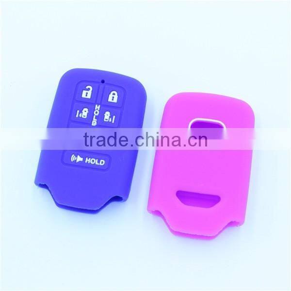 6 button fob silicone rubber car key covers for honda