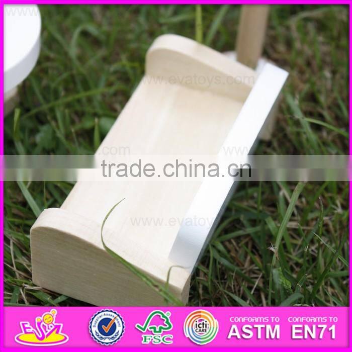 2016 newest baby wooden doll furniture, top fashion kids wooden doll furniture, best chiodren wooden doll furniture W06B045