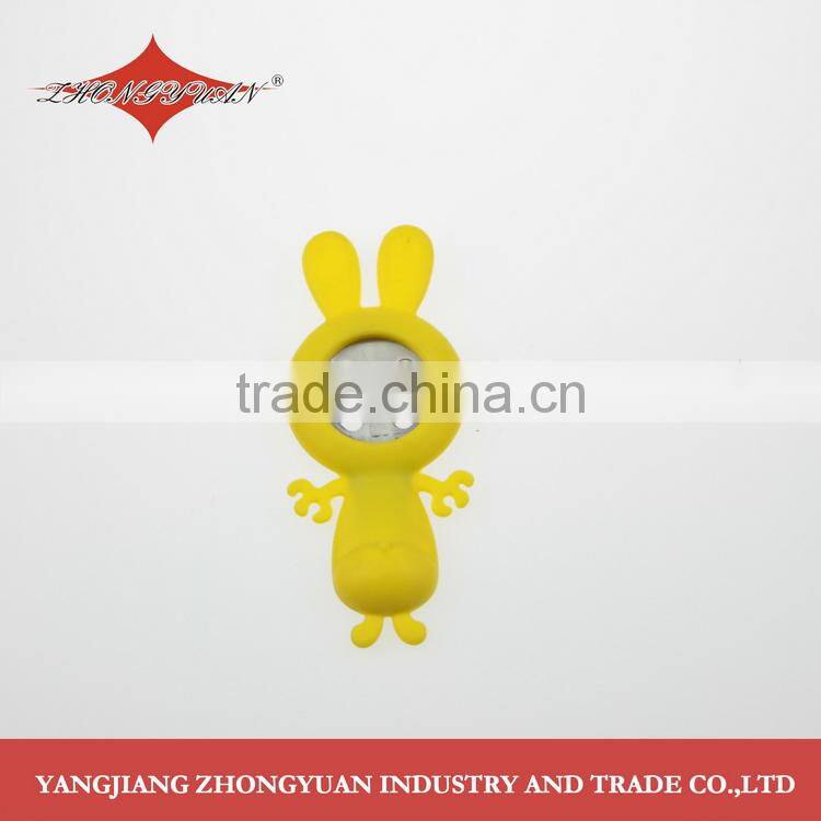 Promotion gift cute rabbit silicone bottle beer opener