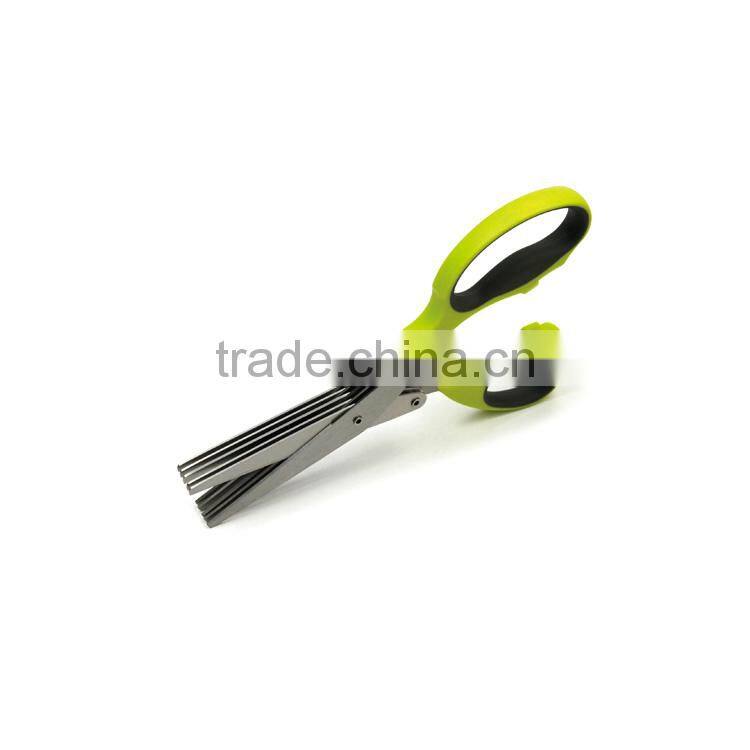 B2615 5 Layers of Blades Stainless Steel Herb Scissors with Soft Handle