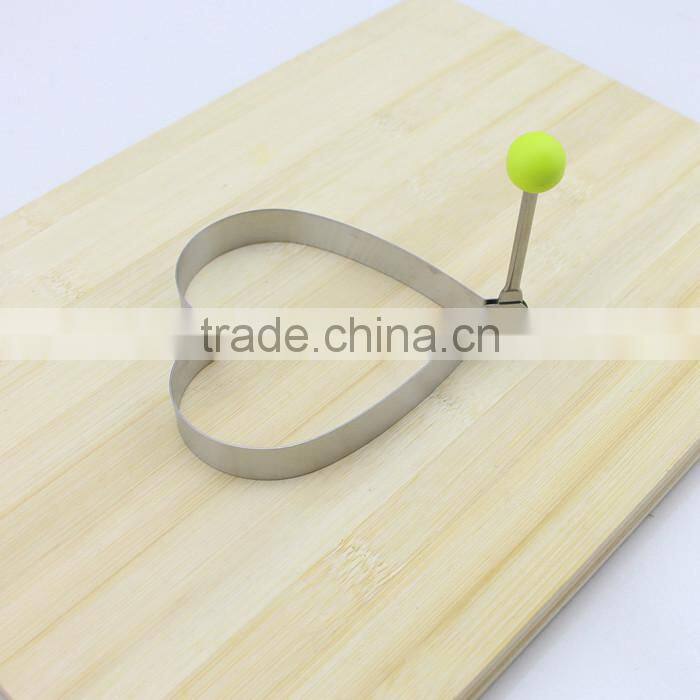 Hot Selling Novelty Cook Fried Egg Pancake Stainless Steel Heart Shaper Mould Mold Kitchen Tool Rings