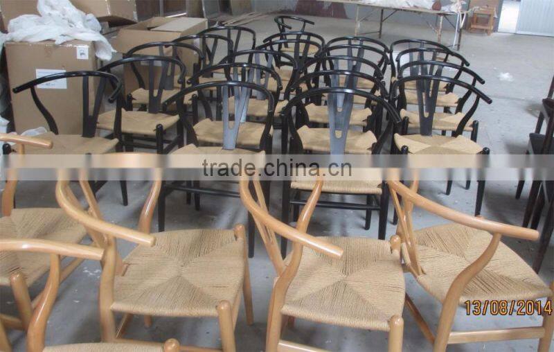 natural wood design Y style dining chair modern dining table