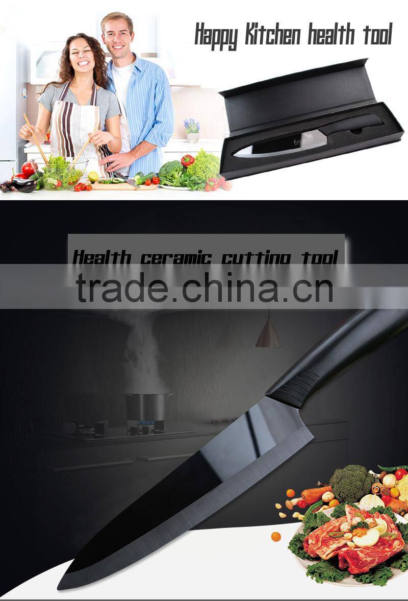 Manufacturers selling 8 inch mirror light black ceramic knife, sharp wear-resistant is not easy to rust
