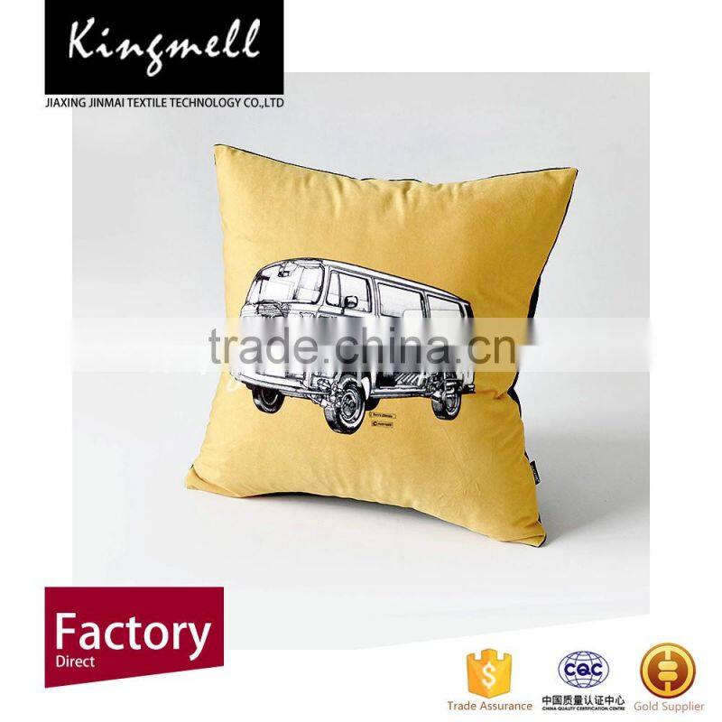 Wholesale custom printed linen cushion covers with digital printing