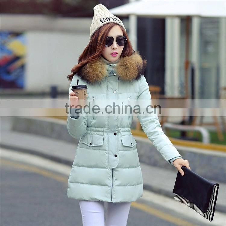 Wholesale women coat winter mid- long style women down jacket for winter