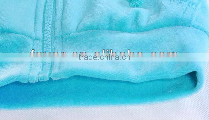 velvet terry children hoodies children apparel kids wear sport suit