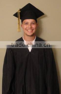Custom black graduation gowns and caps