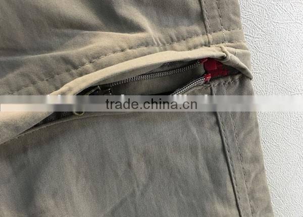 cheap peach skin big pocket authentic garment stock pants