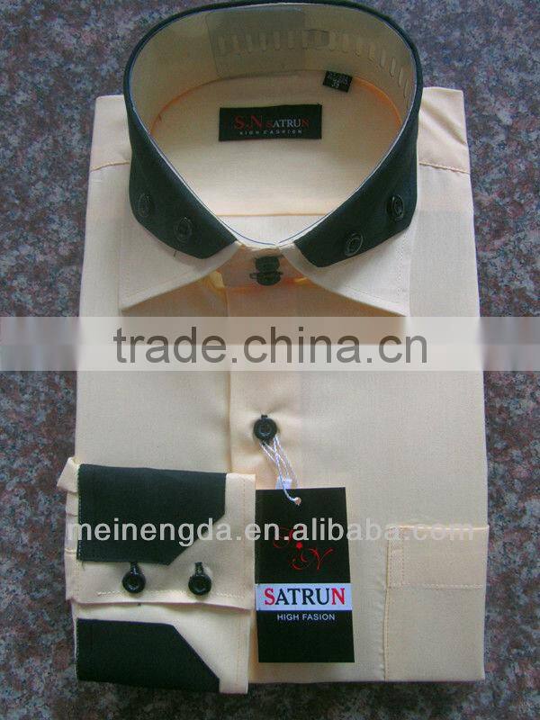 2013collar &cuff matching stylish men dress shirt