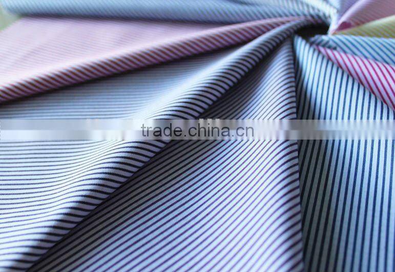 cotton polyester stripe woven fabric