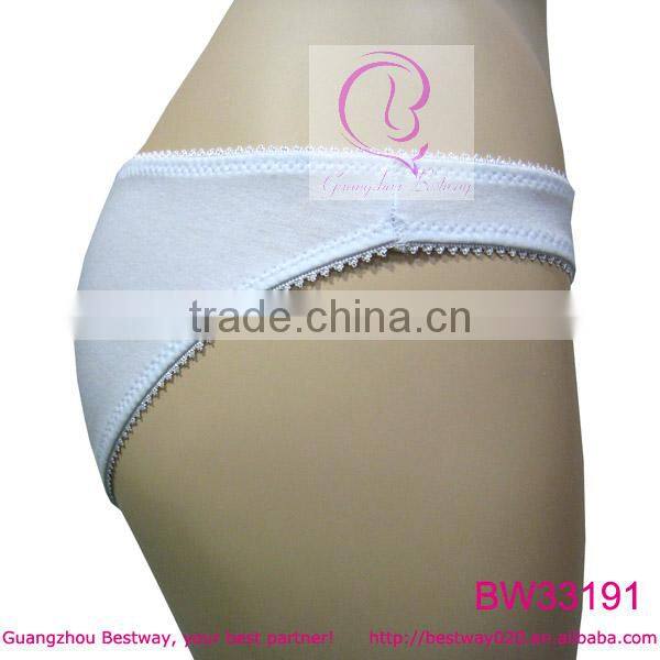 Ladies sexy white plain dyed soft cotton panties